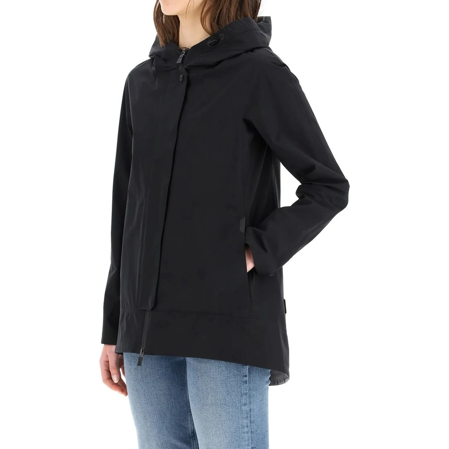 Blue Polyester Shell Jacket