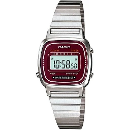 Silver Stainless Steel Digital Watch