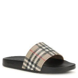 Black Rubber Slides