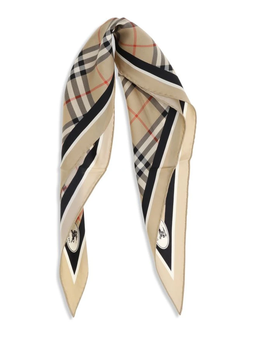 Beige Silk Scarf