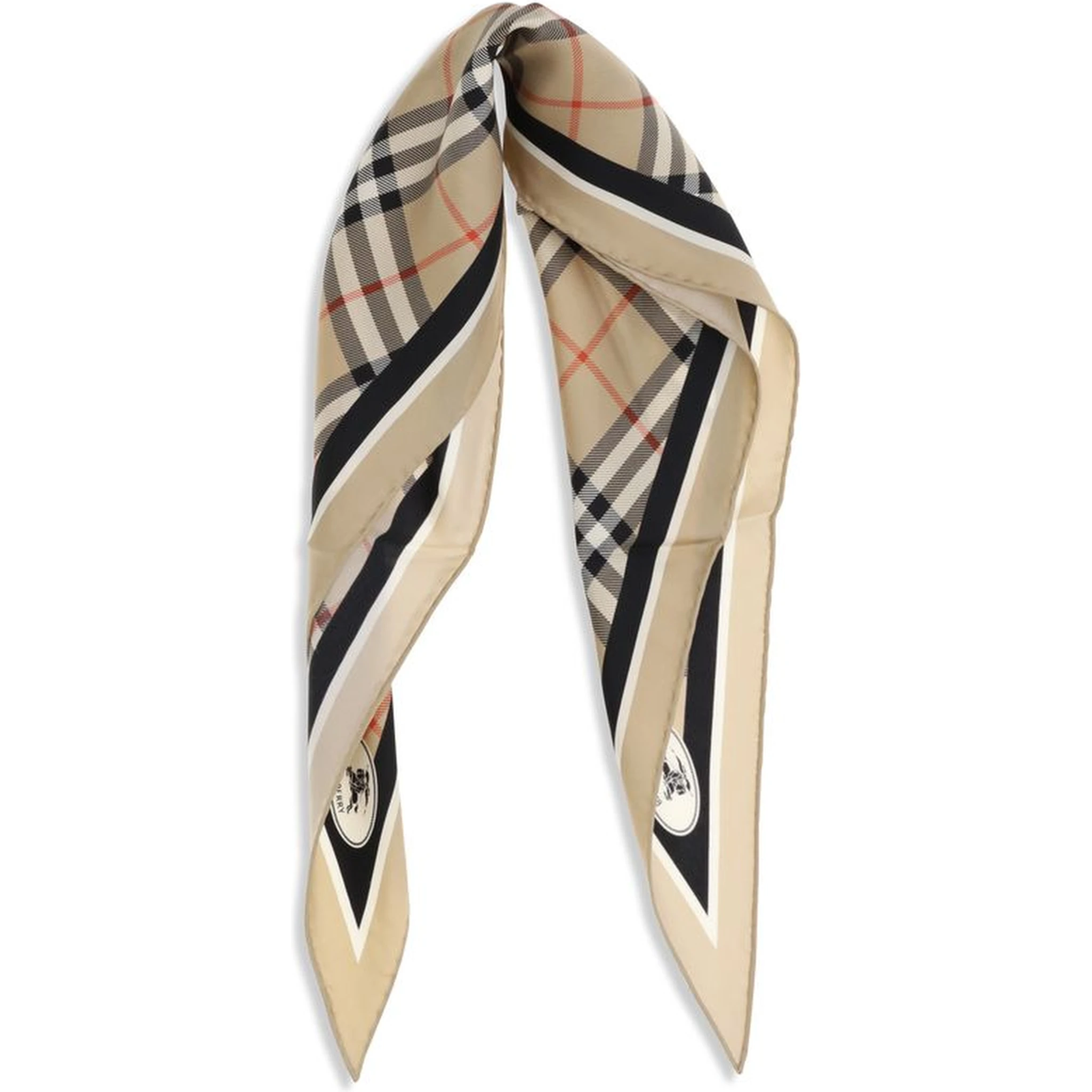 Beige Silk Scarf