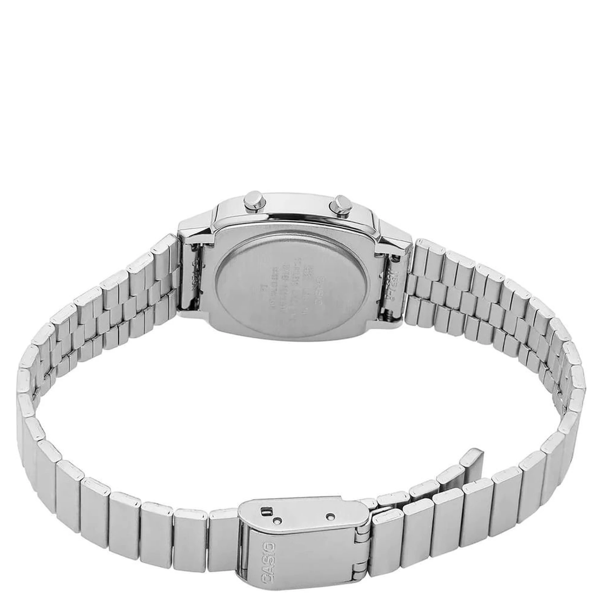 Silver Stainless Steel Digital Watch