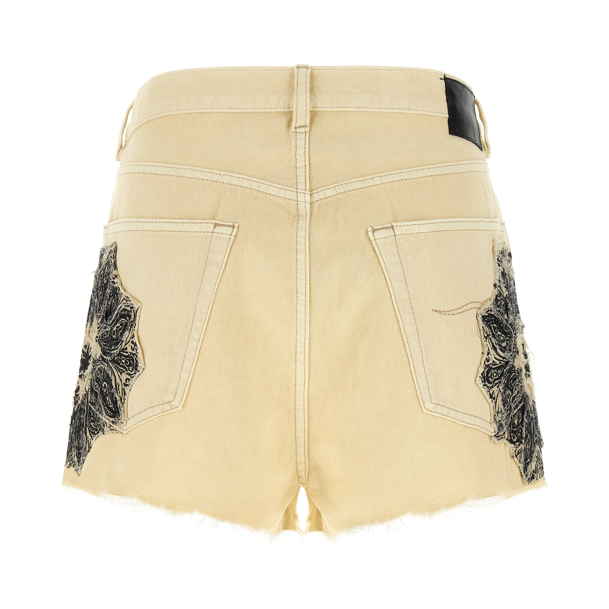 Beige Cotton Bermuda Shorts