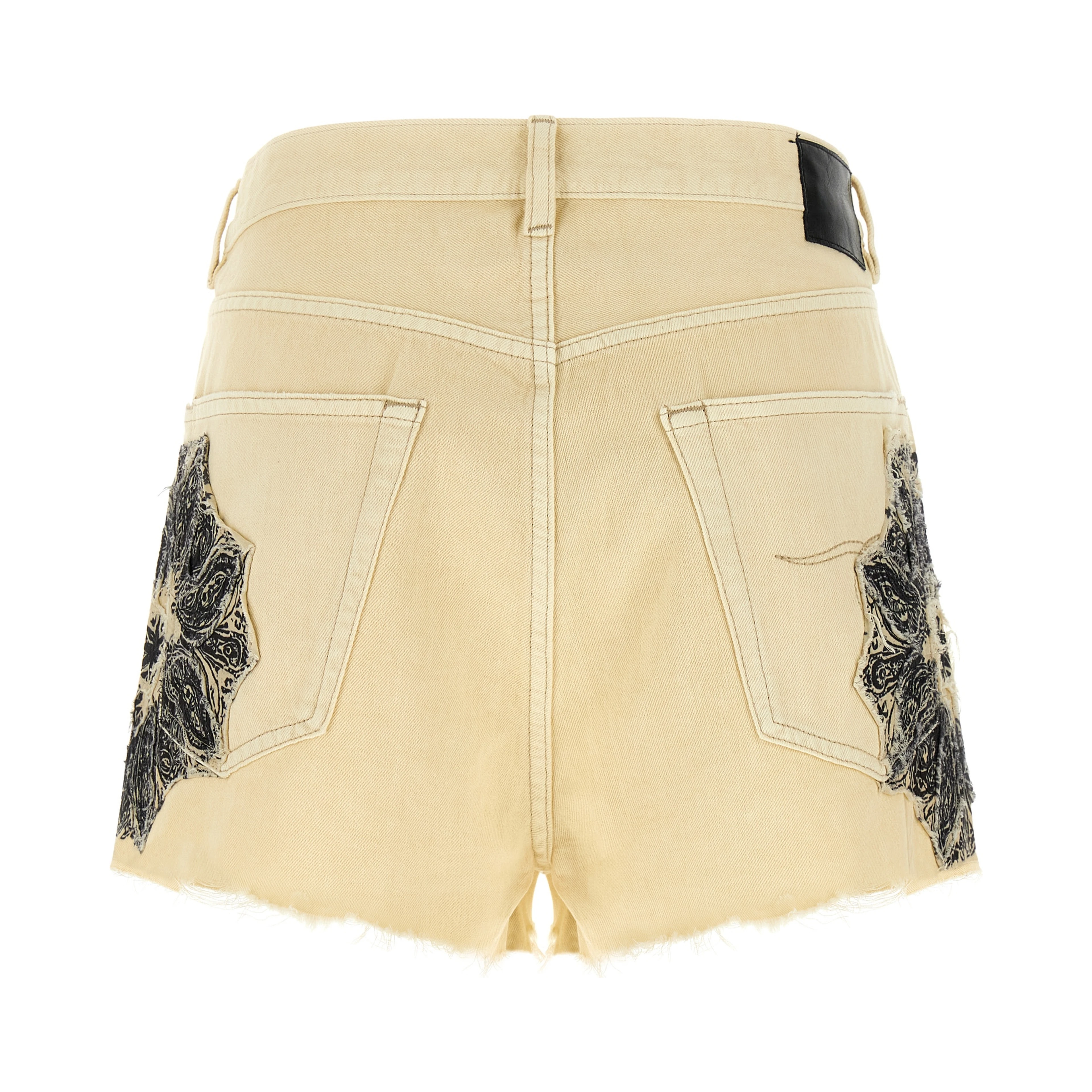 Beige Cotton Bermuda Shorts
