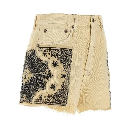 Beige Cotton Bermuda Shorts
