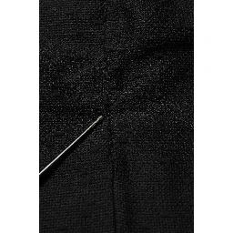 Black High Waist Pencil Cut Knee Length Skirt