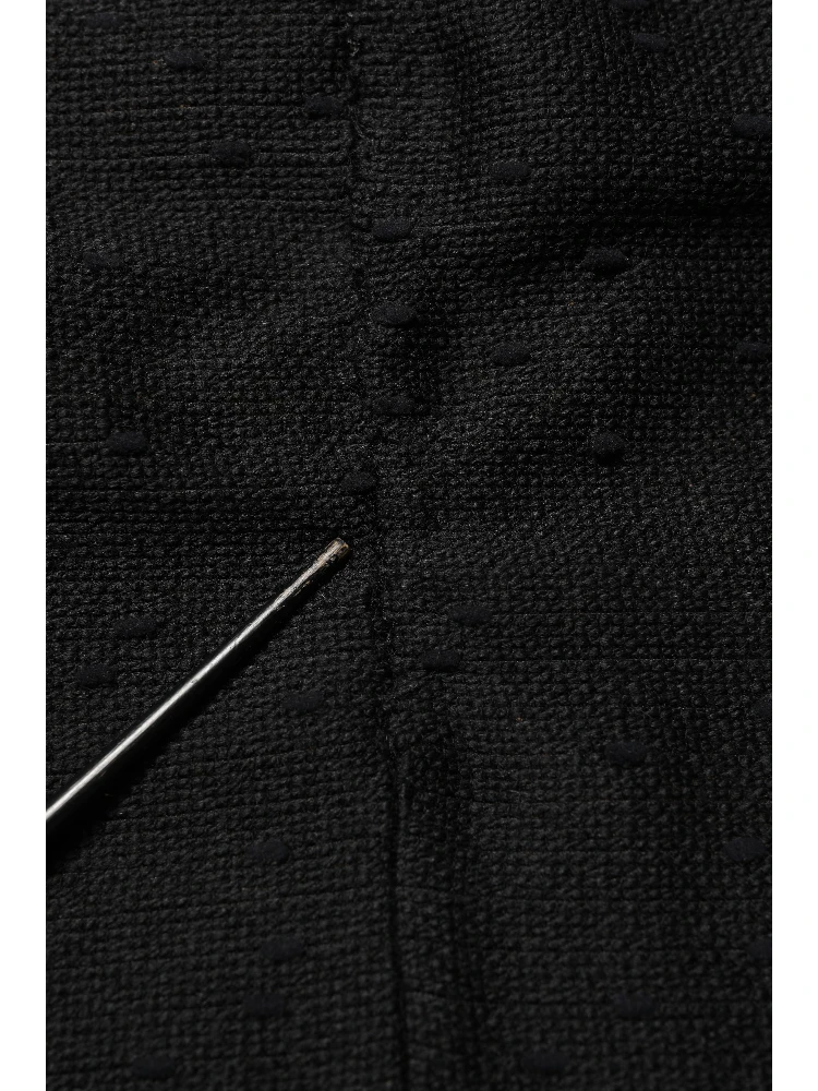 Black High Waist Pencil Cut Knee Length Skirt