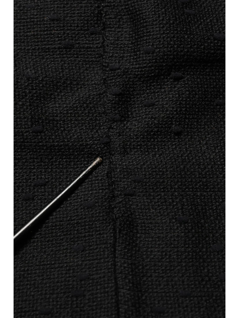 Black High Waist Pencil Cut Knee Length Skirt