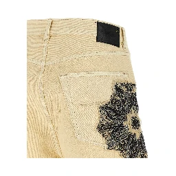 Beige Cotton Bermuda Shorts