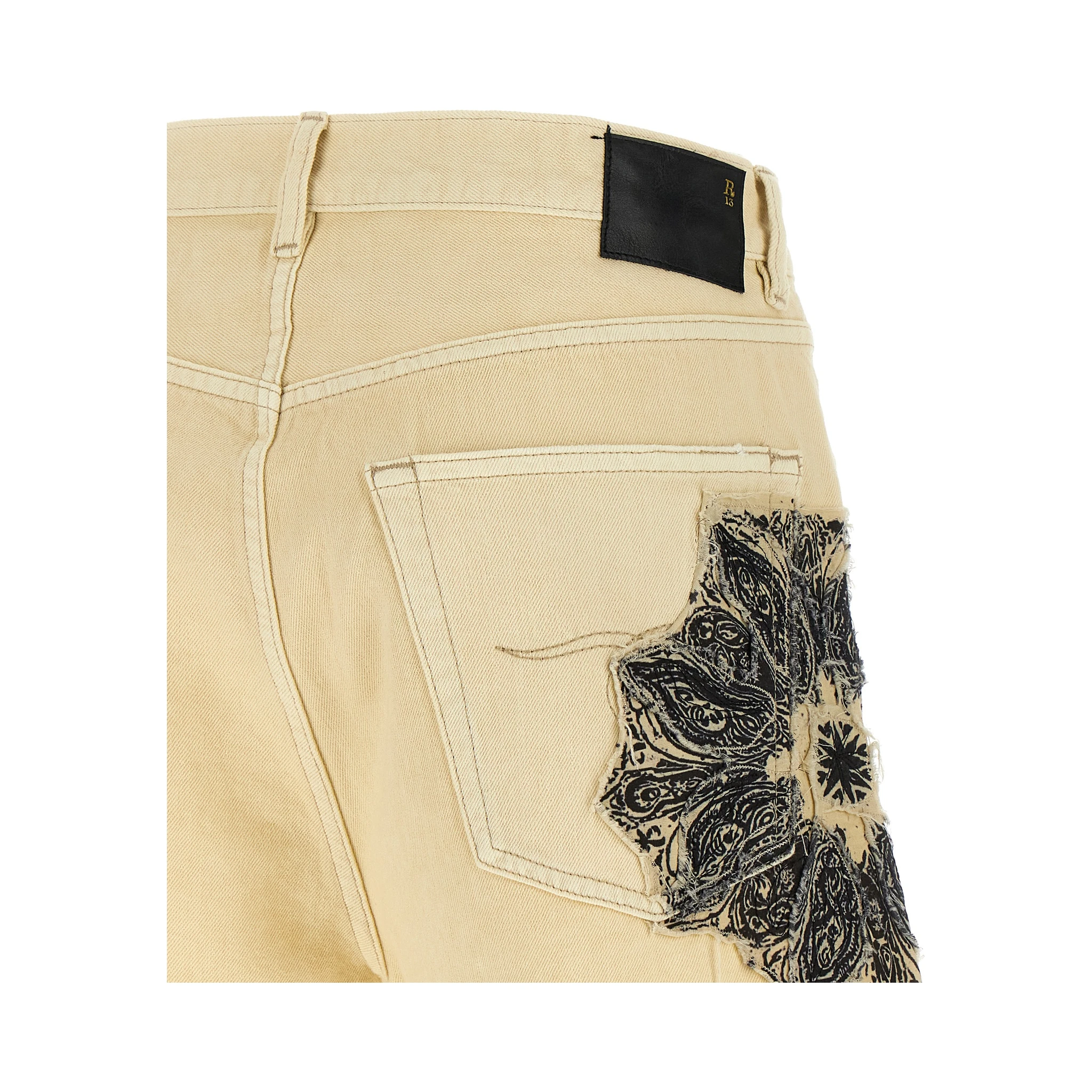 Beige Cotton Bermuda Shorts