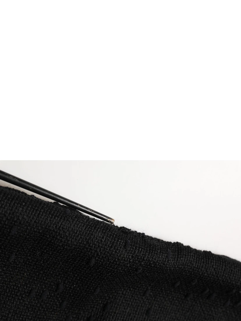 Black High Waist Pencil Cut Knee Length Skirt