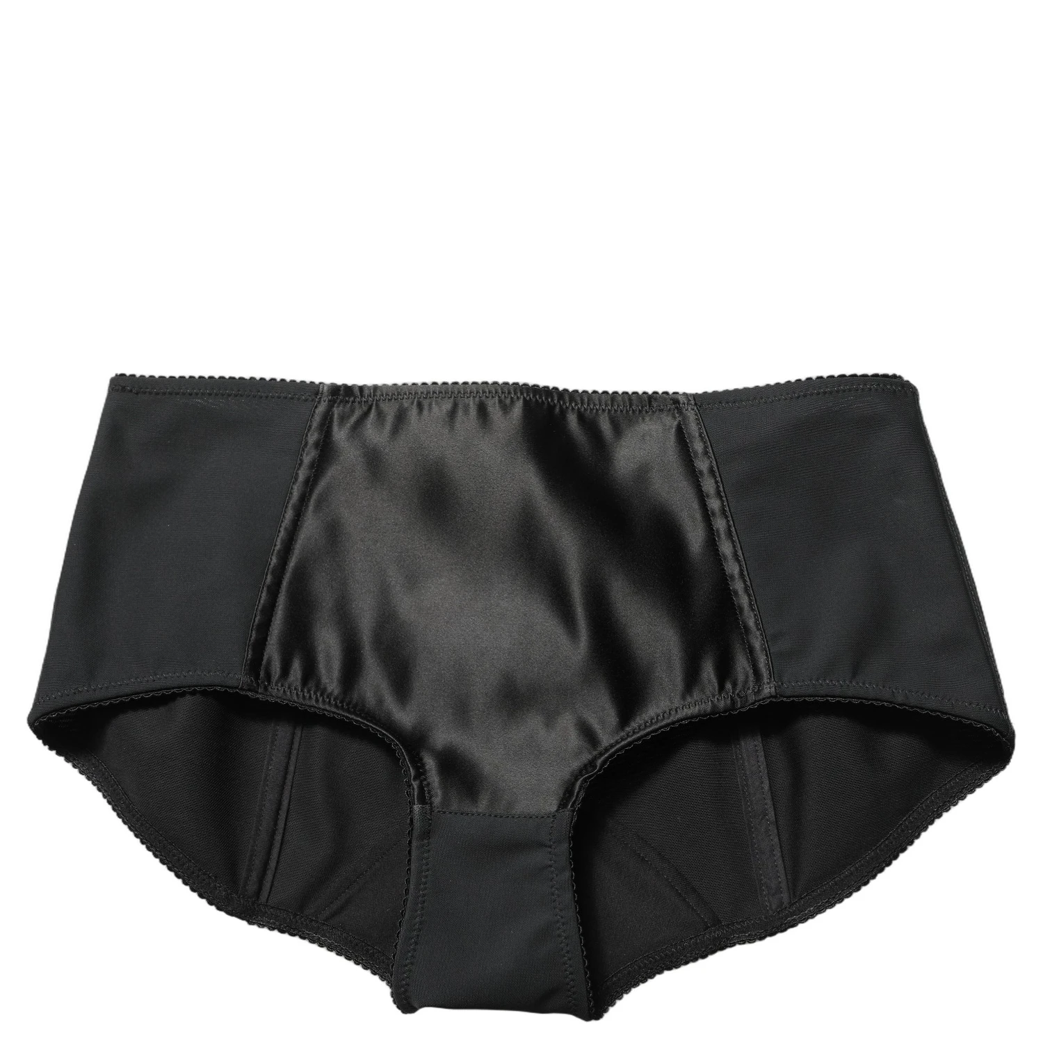 Black Low Waist Satin Culotte Hotpants Shorts