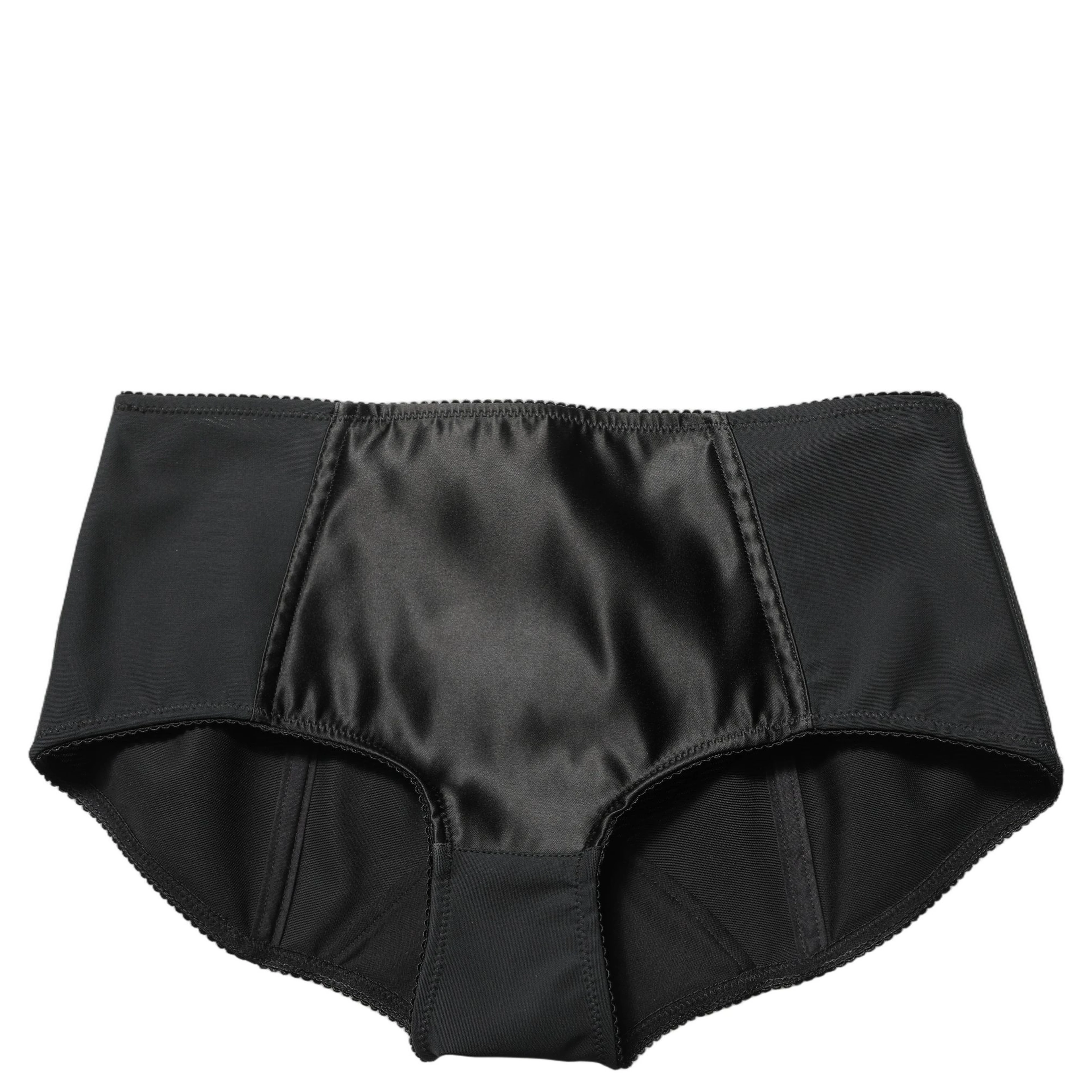 Black Low Waist Satin Culotte Hotpants Shorts
