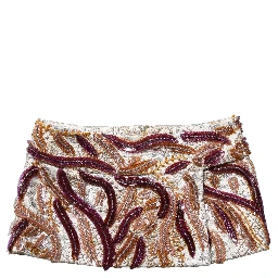 Multicolor Sequin MidWaist A-line Mini Skirt