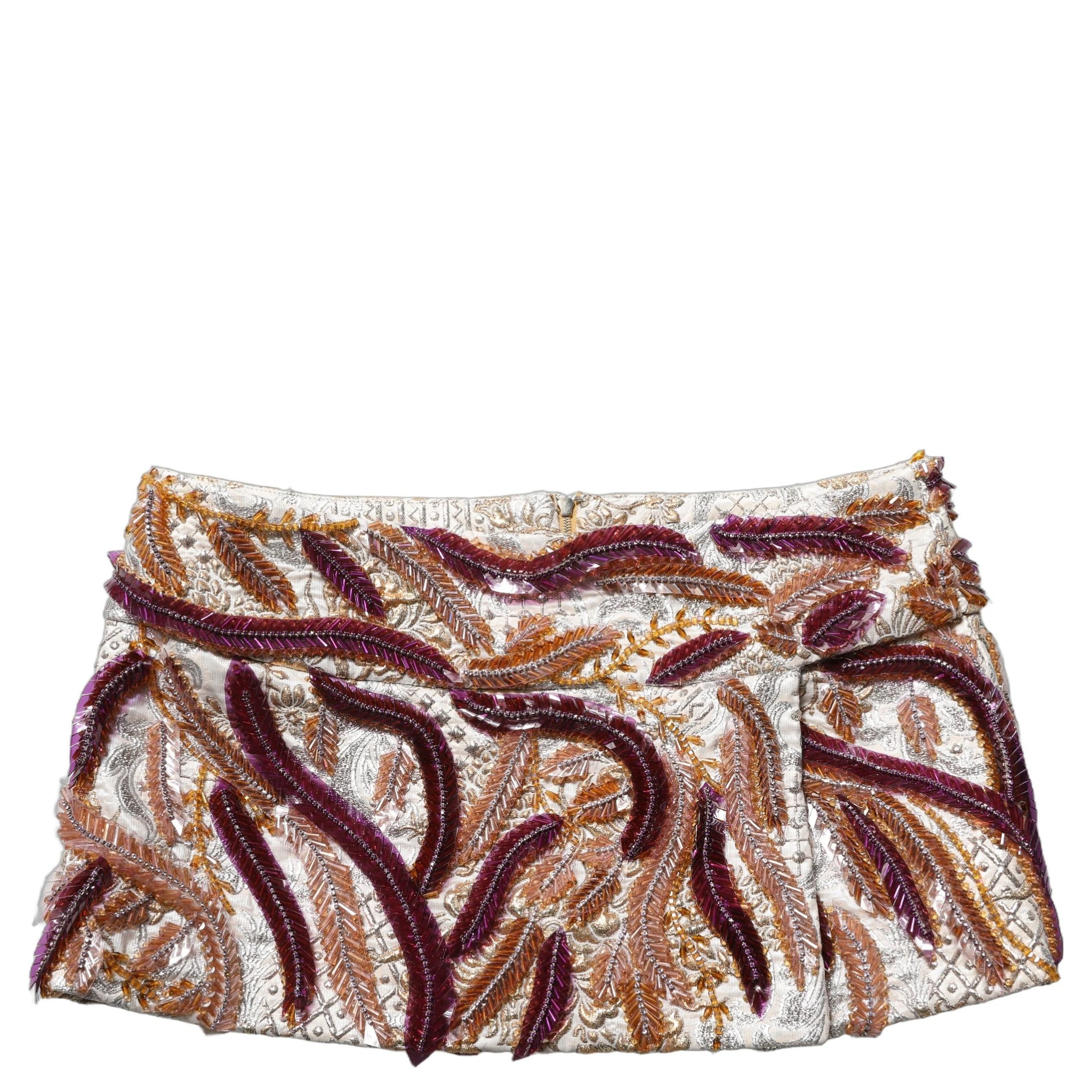 Multicolor Sequin MidWaist A-line Mini Skirt