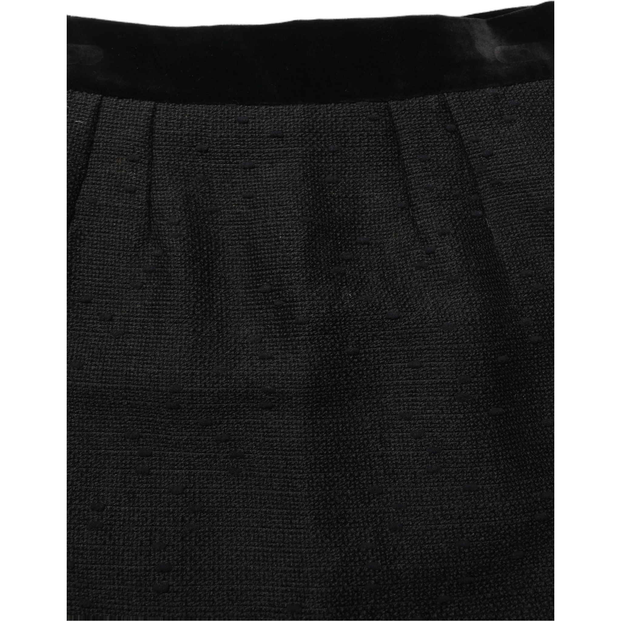 Black High Waist Pencil Cut Knee Length Skirt