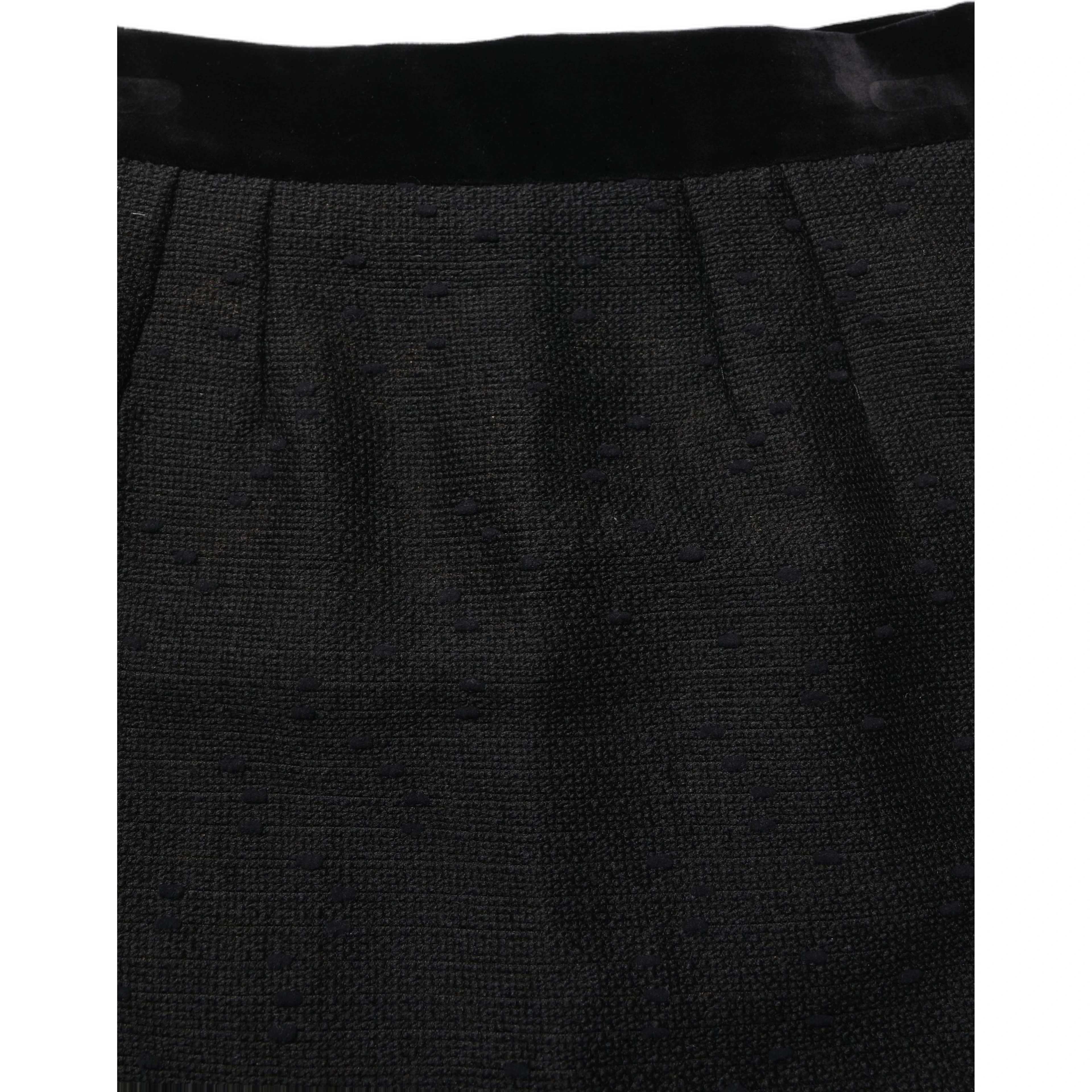 Black High Waist Pencil Cut Knee Length Skirt