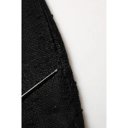 Black High Waist Pencil Cut Knee Length Skirt