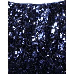 Blue Sequin High Waist PencilCut Midi Skirt