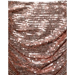 Rose Gold Sequin High Waist Ruched Maxi Skirt