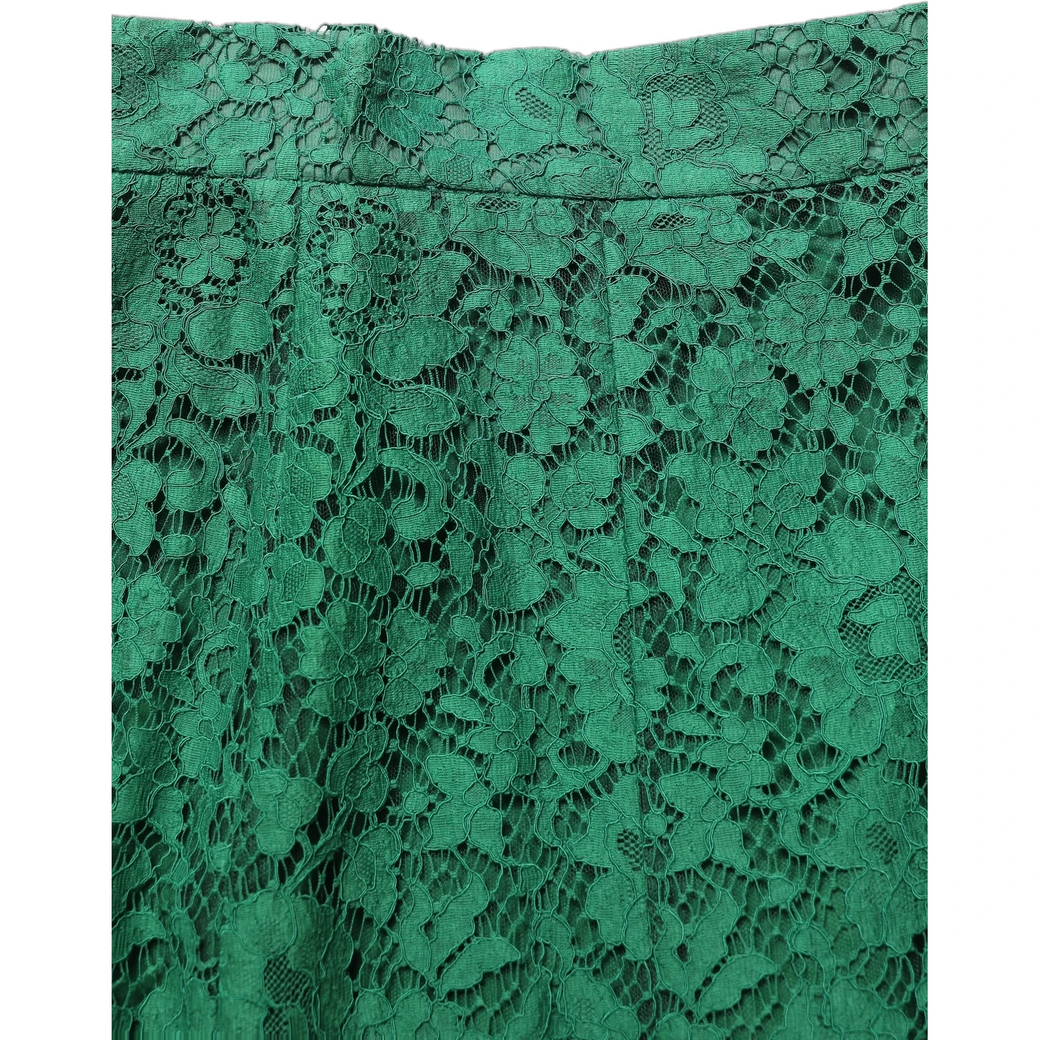 Green Lace High Waist Mermaid Midi Skirt