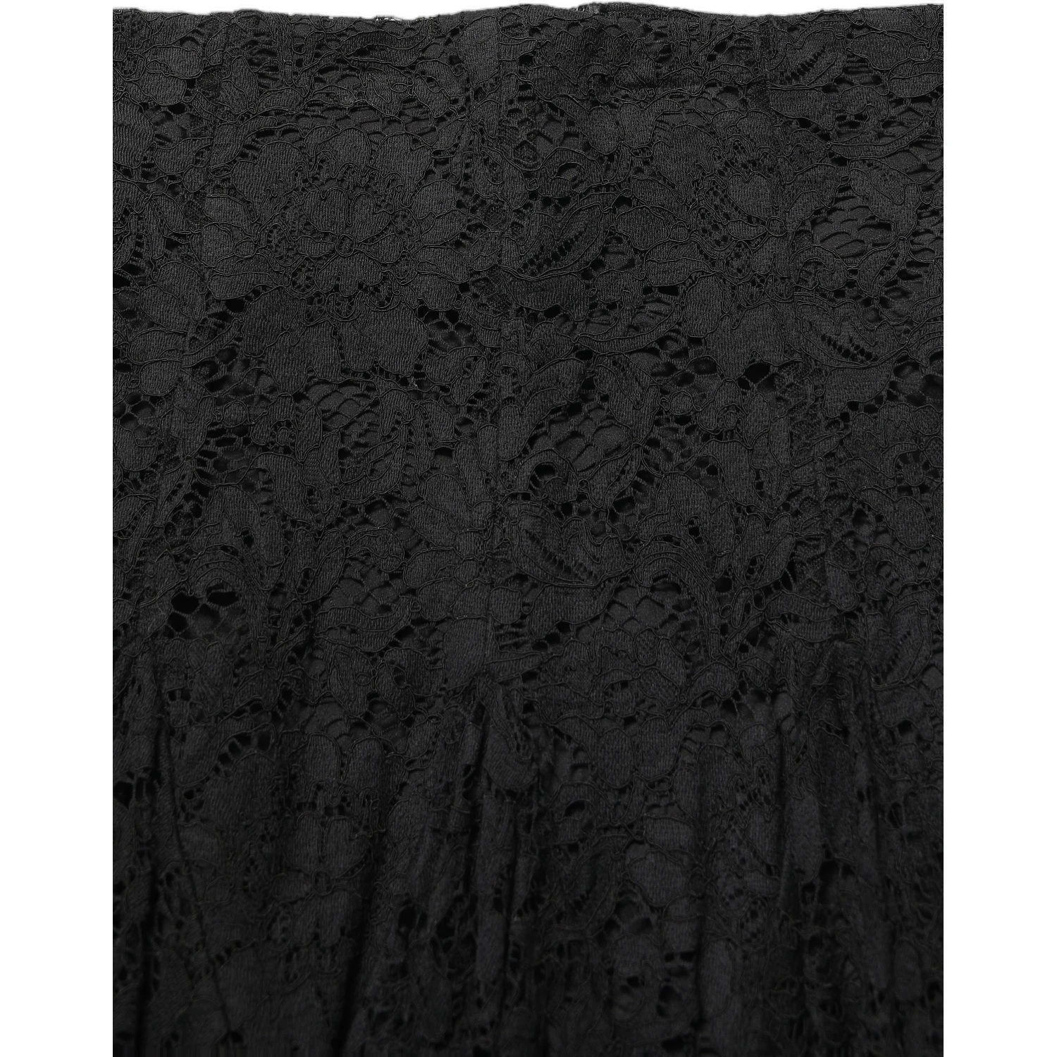 Black Floral Cut Out Lace A-line Mini Skirt