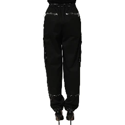 Black Vibe Cargo High Waist Straight Pants