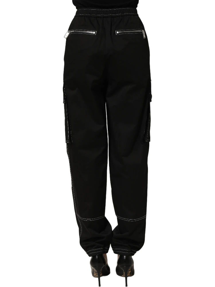 Black Vibe Cargo High Waist Straight Pants