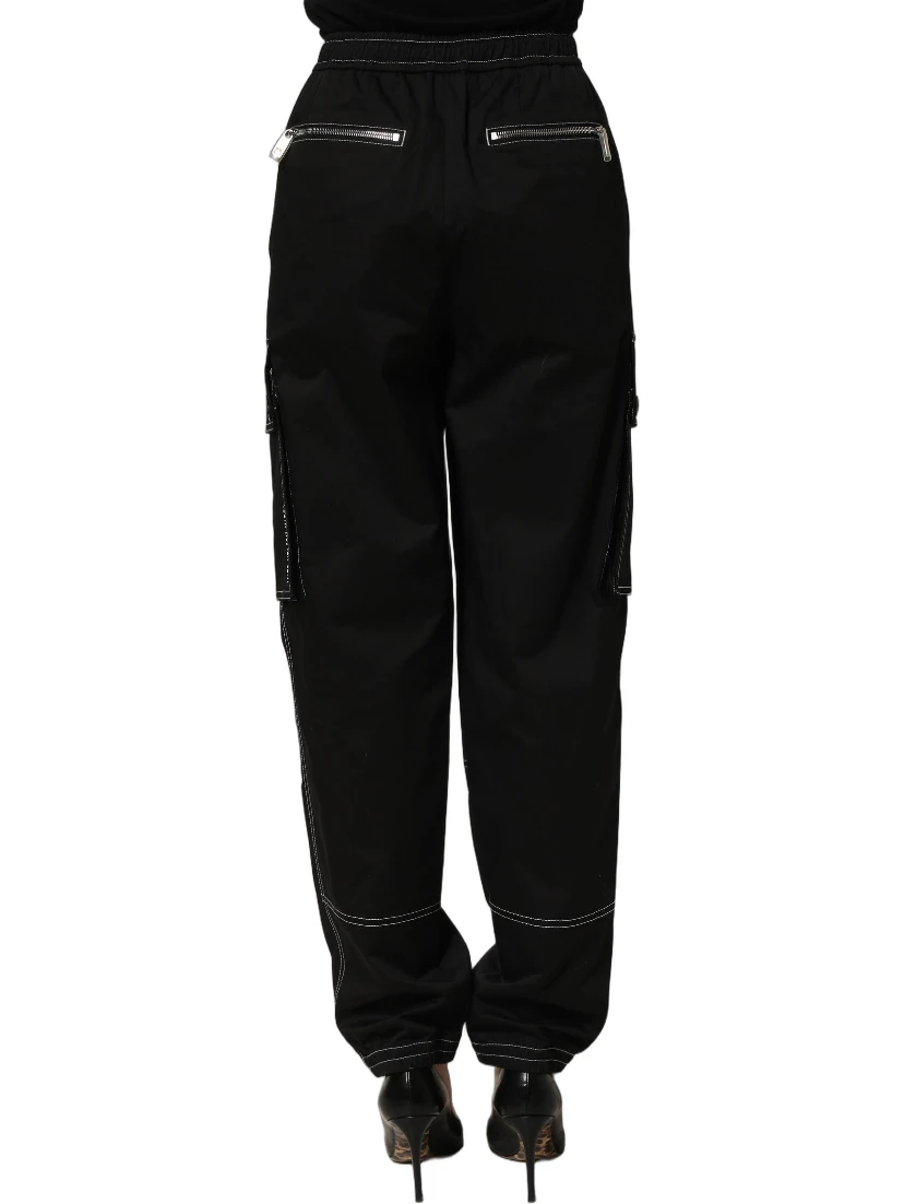 Black Vibe Cargo High Waist Straight Pants
