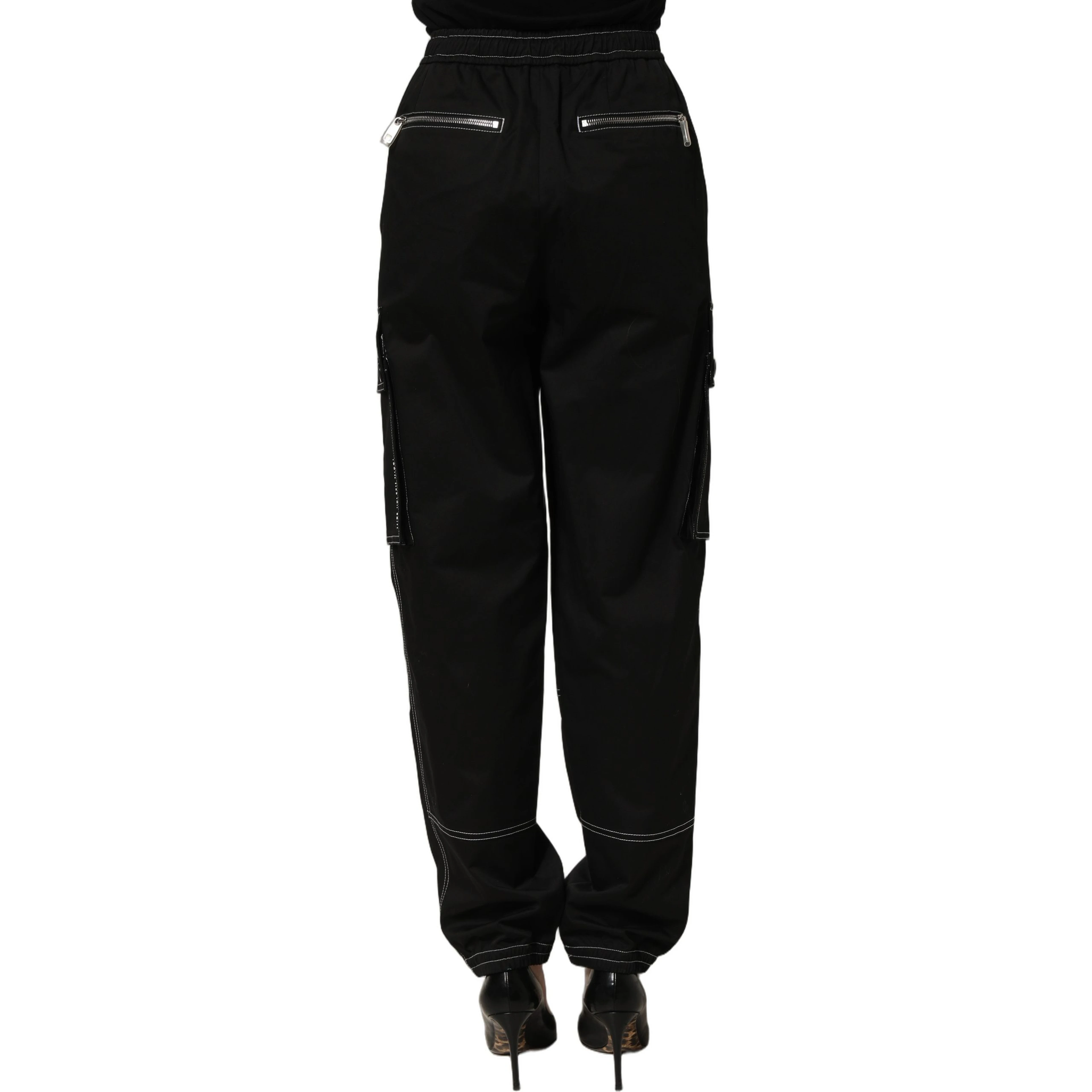 Black Vibe Cargo High Waist Straight Pants