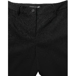 Black HighWaist Straight Dress Trouser Pants