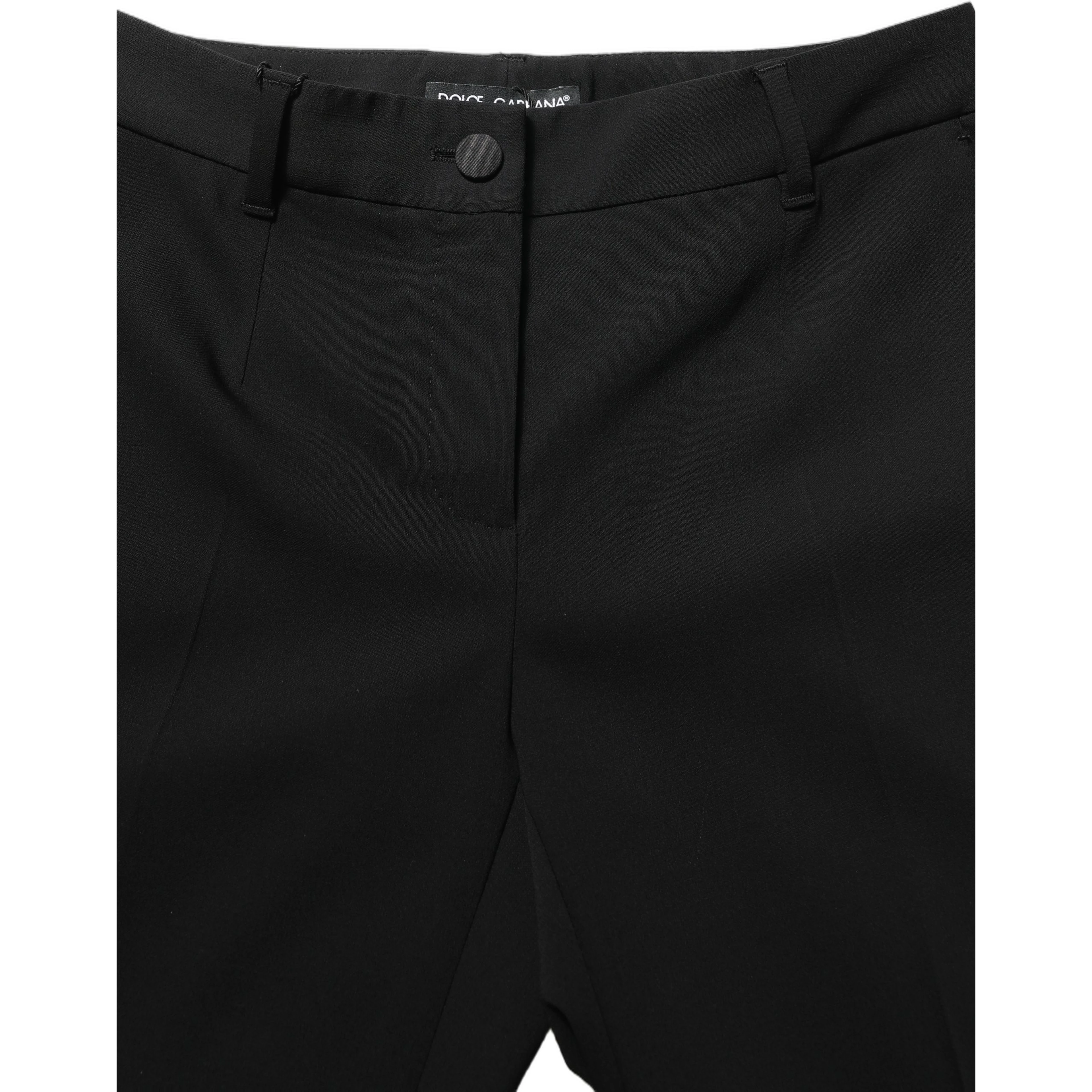 Black HighWaist Straight Dress Trouser Pants