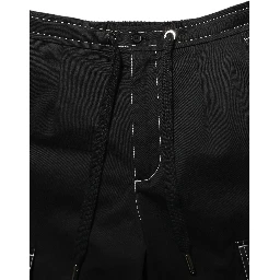Black Vibe Cargo High Waist Straight Pants