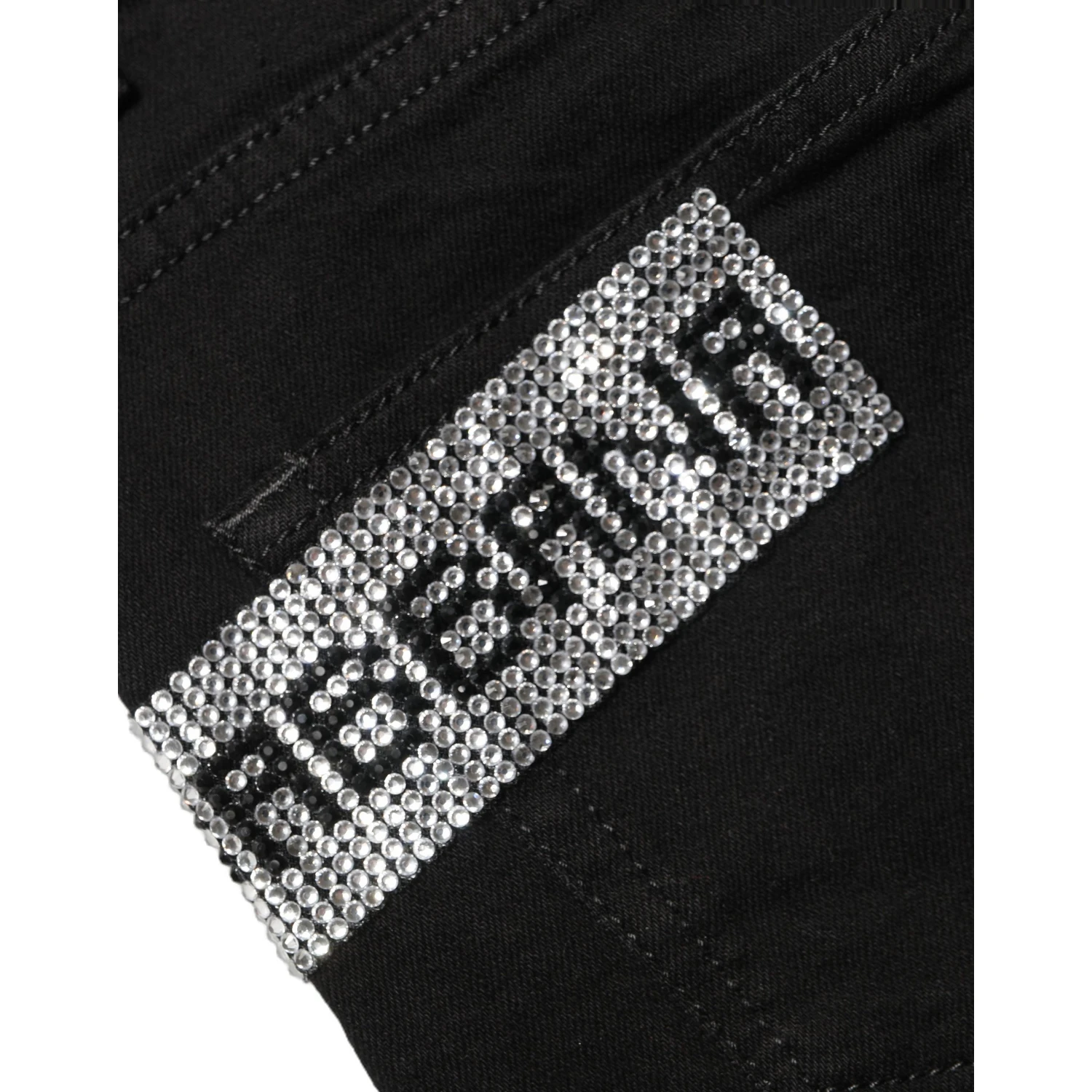 Black Grace Rhinestone HighWaist Denim Jeans