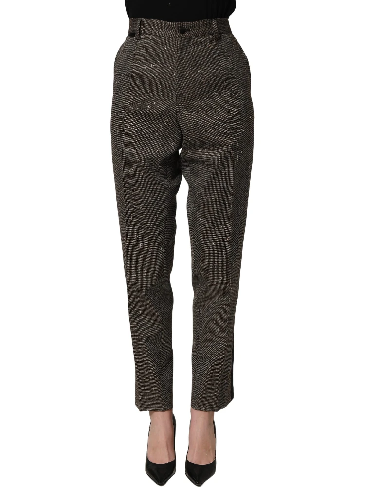 Dark Brown HighWaist Tapered Trouser Pants alternative