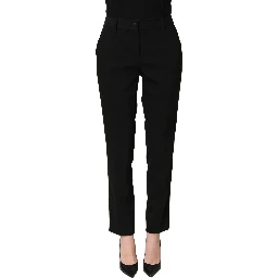 Black HighWaist Straight Dress Trouser Pants