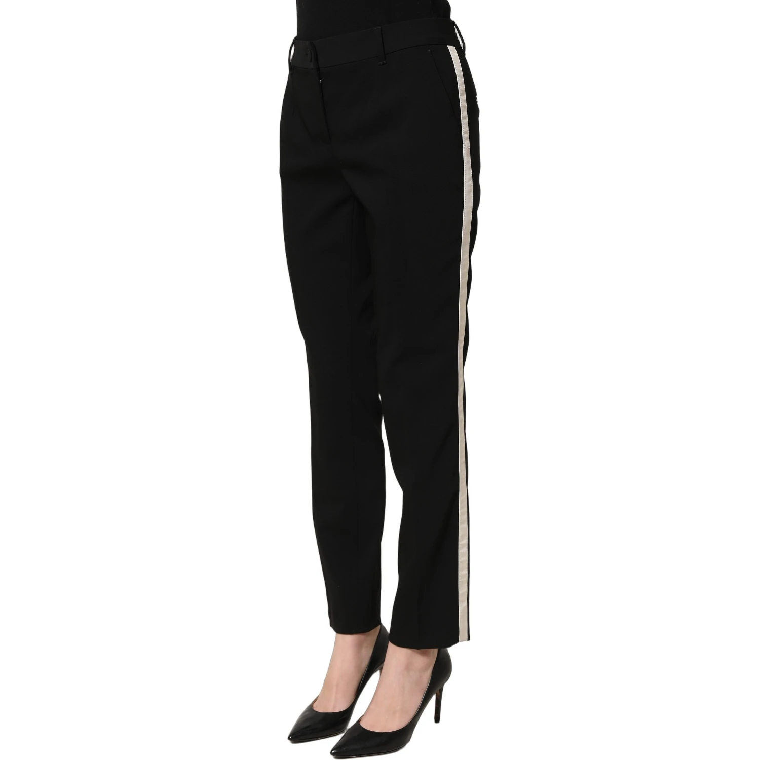 Black HighWaist Straight Dress Trouser Pants