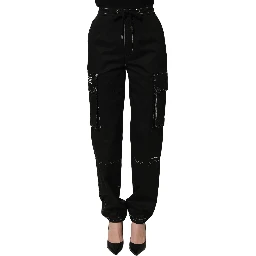 Black Vibe Cargo High Waist Straight Pants