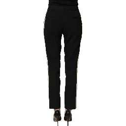 Black HighWaist Straight Dress Trouser Pants