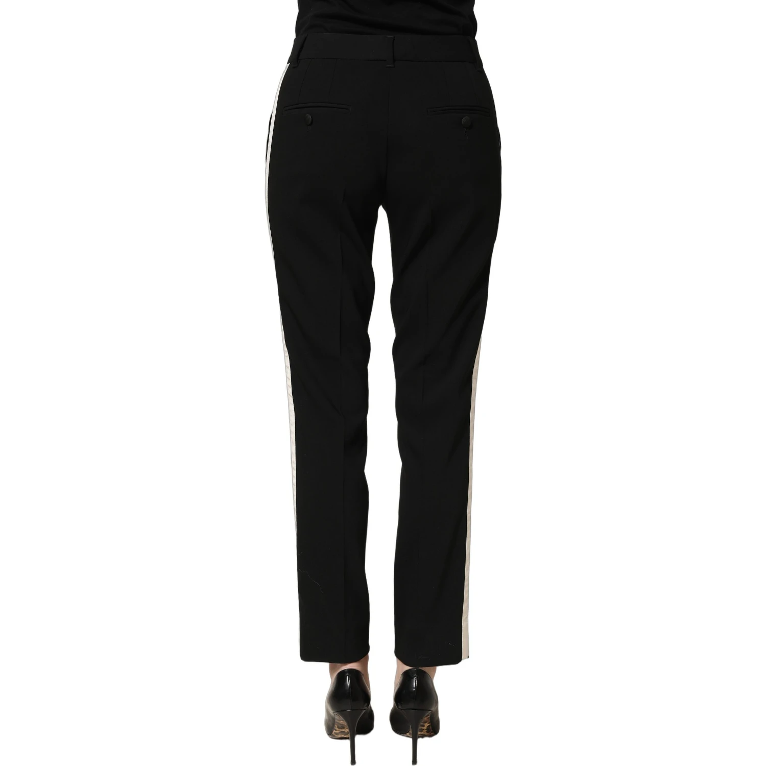 Black HighWaist Straight Dress Trouser Pants