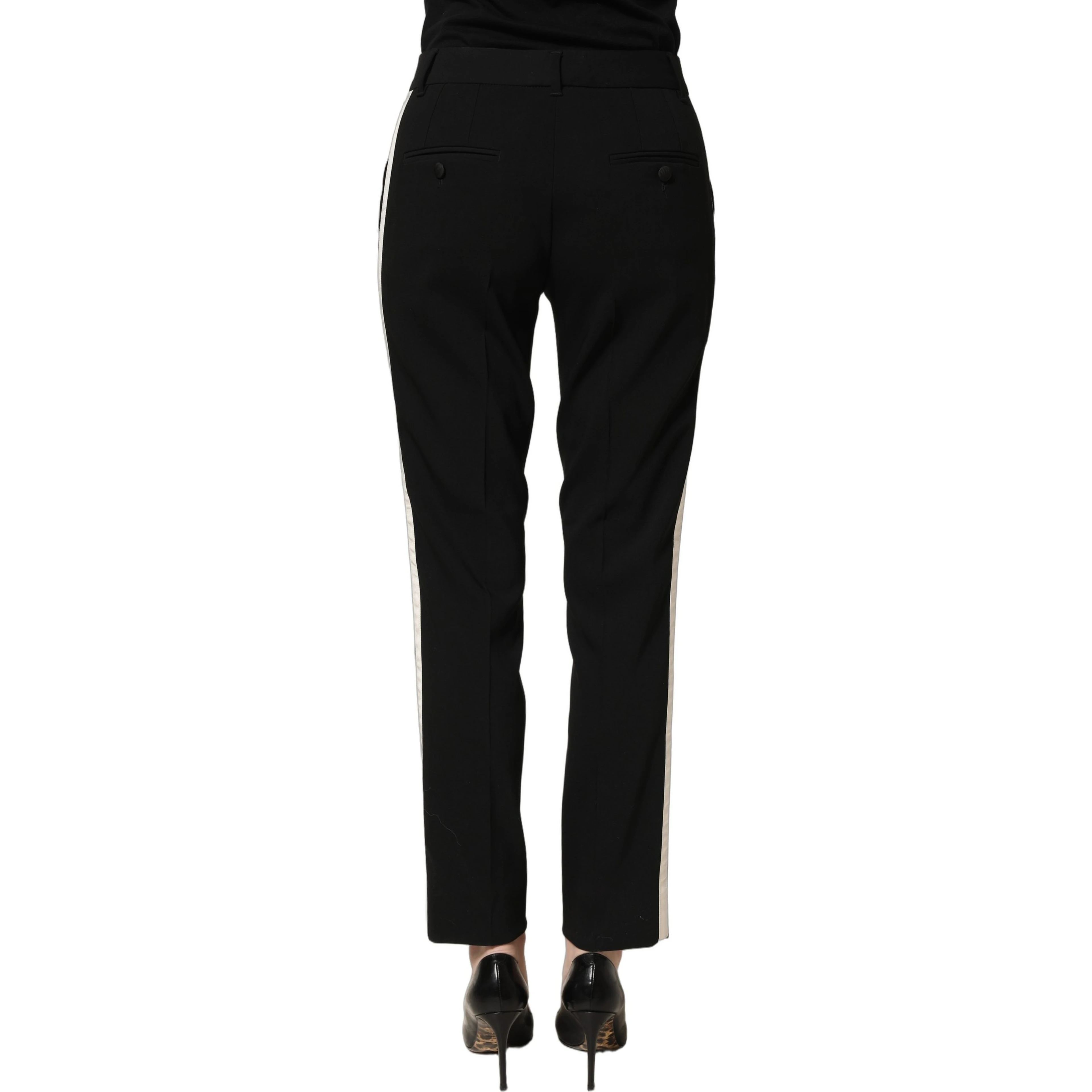Black HighWaist Straight Dress Trouser Pants