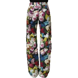 Multicolor Floral High Waist Wide Leg Pants