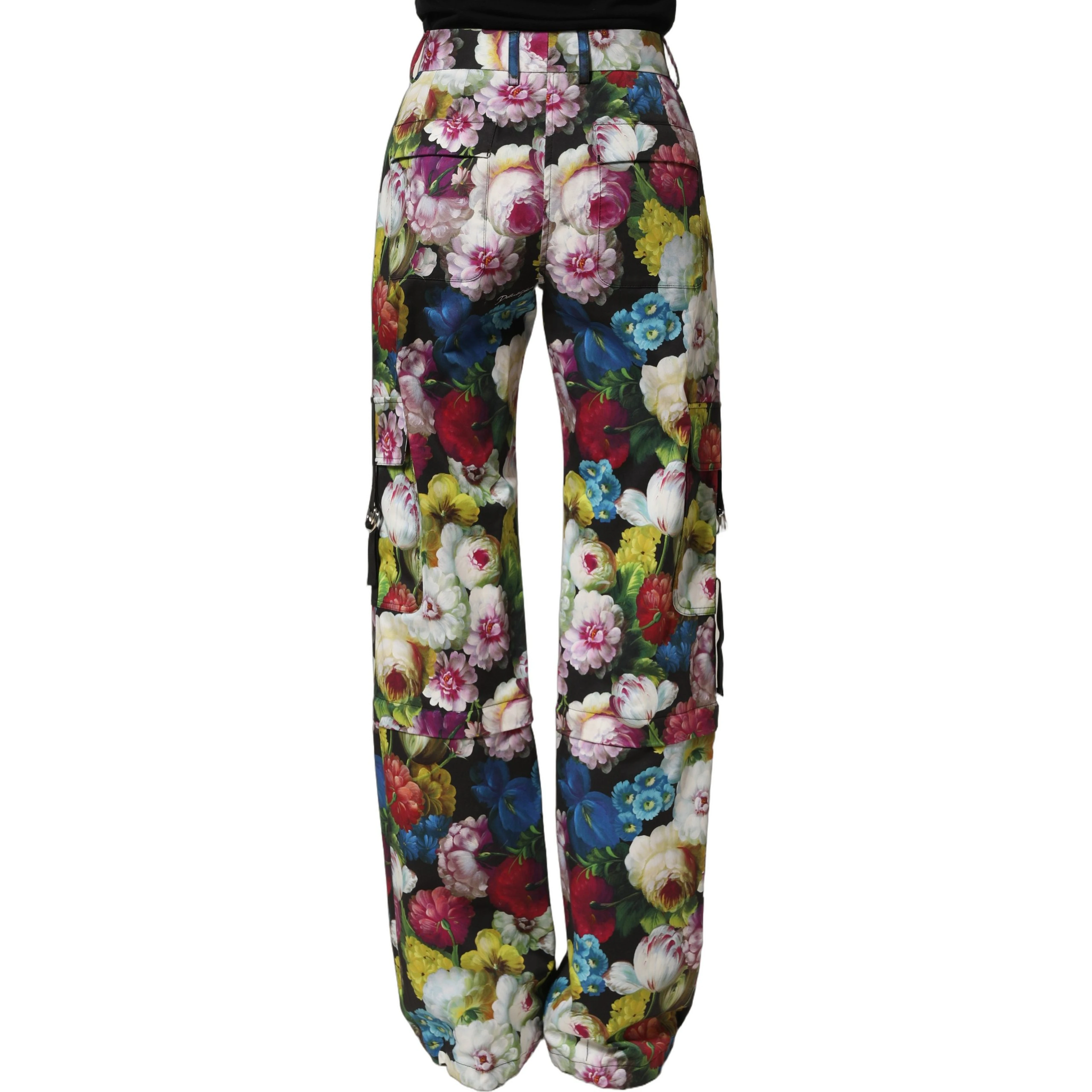 Multicolor Floral High Waist Wide Leg Pants