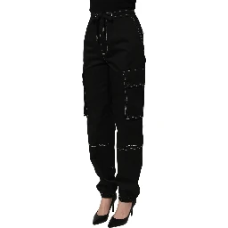 Black Vibe Cargo High Waist Straight Pants