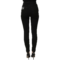 Black Grace Rhinestone HighWaist Denim Jeans