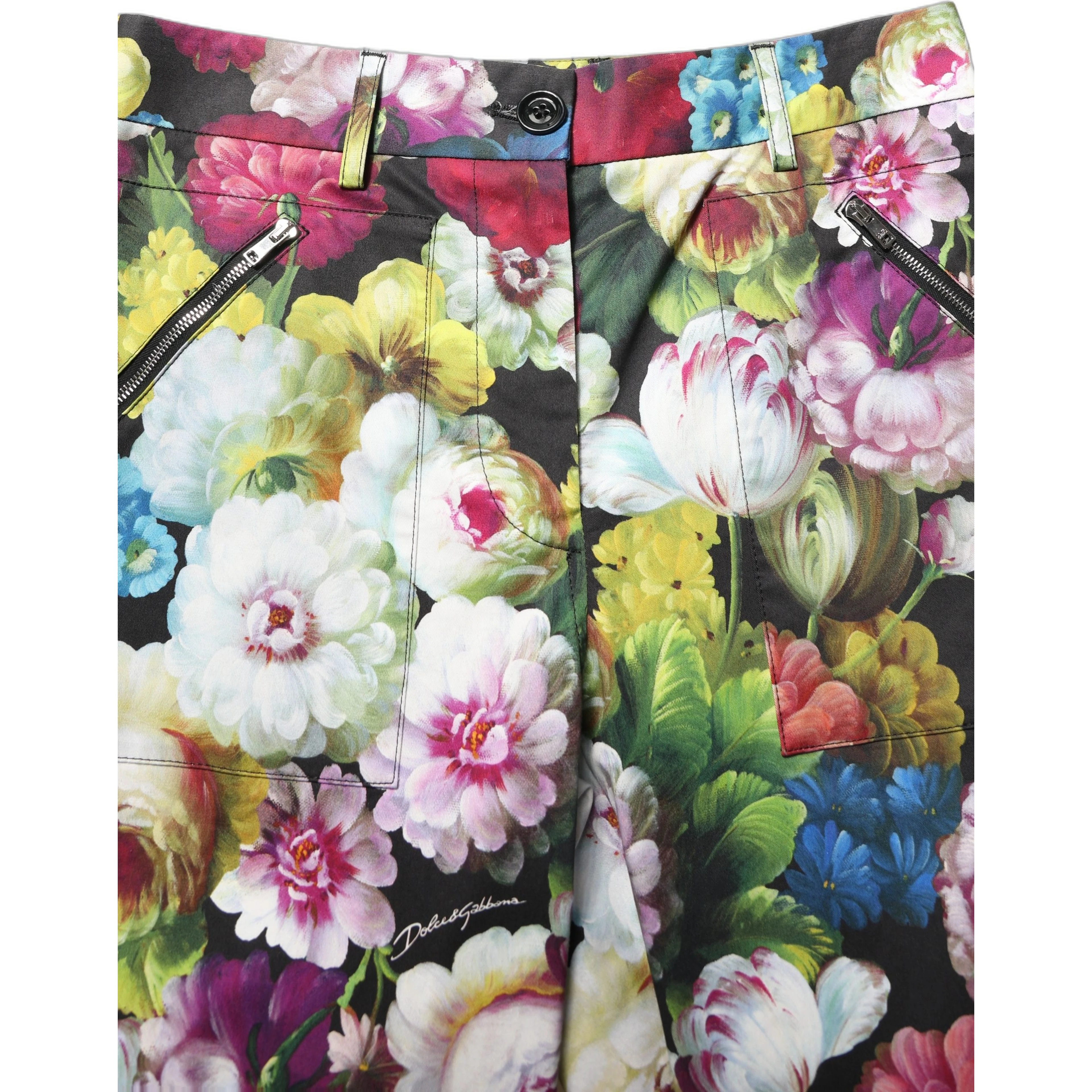 Multicolor Floral High Waist Wide Leg Pants