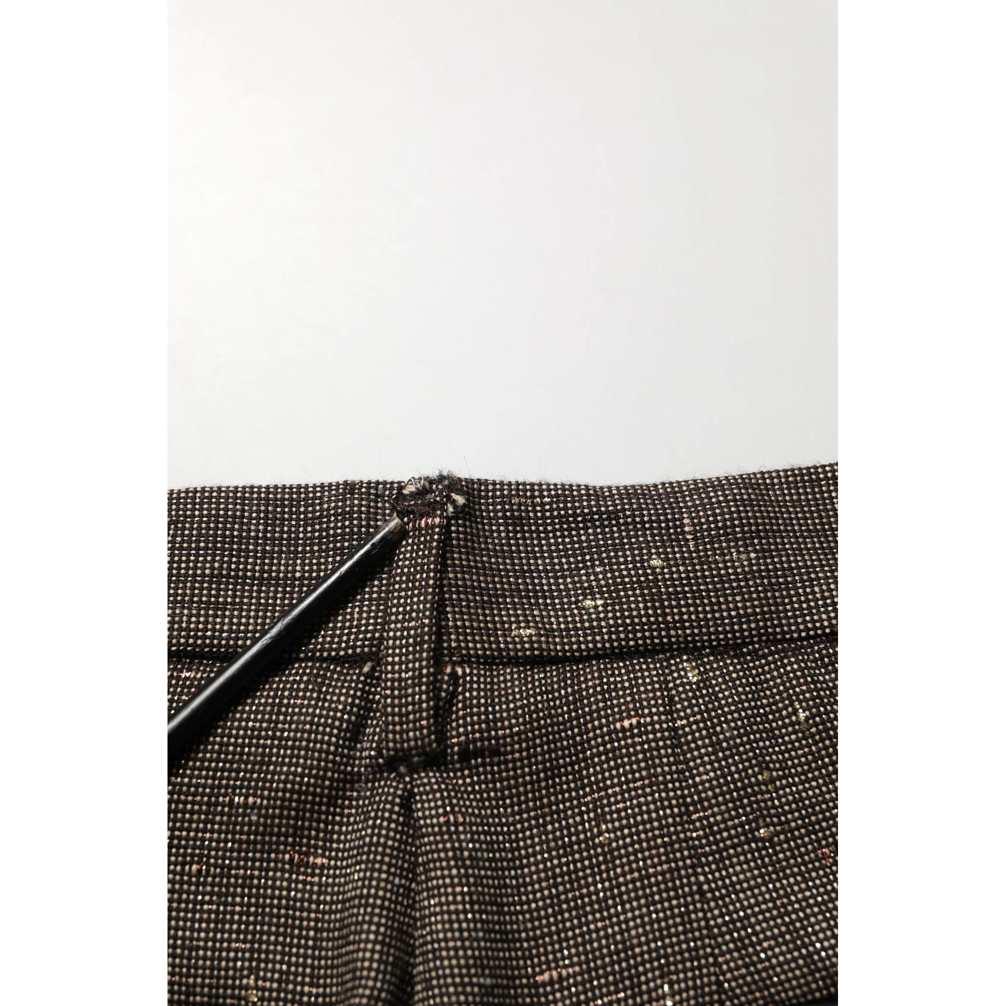 Dark Brown HighWaist Tapered Trouser Pants