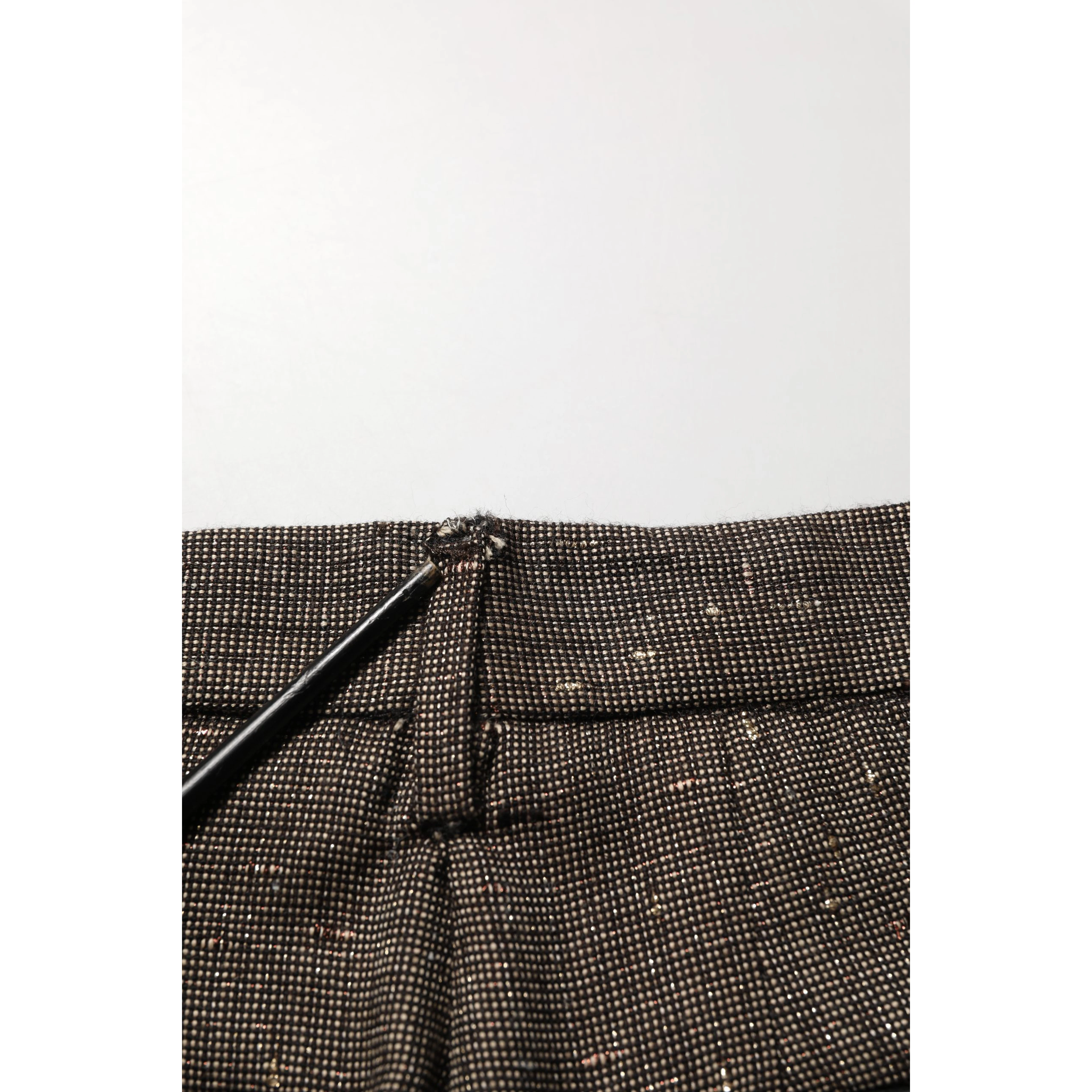 Dark Brown HighWaist Tapered Trouser Pants
