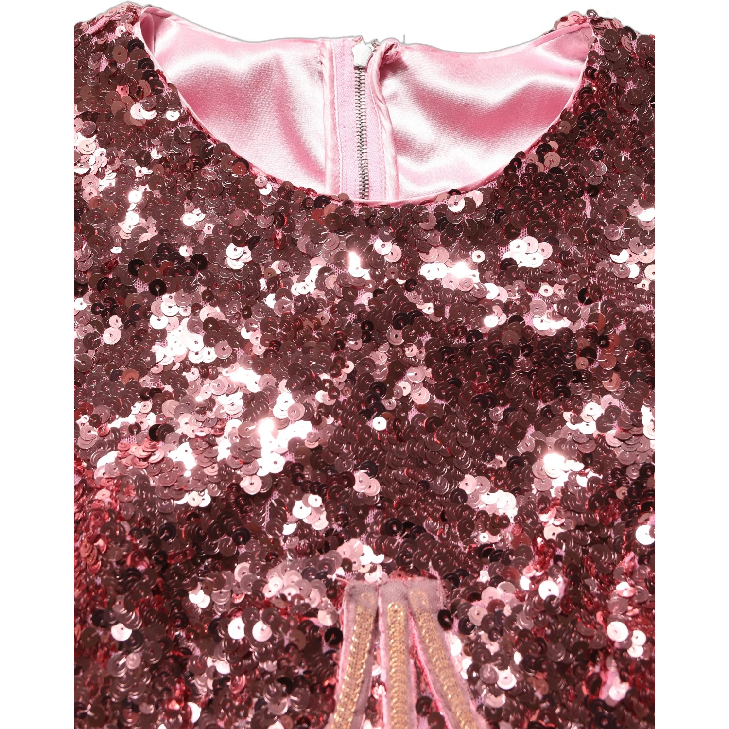 Pink Long Sequined Corset Detailing Gown Dress