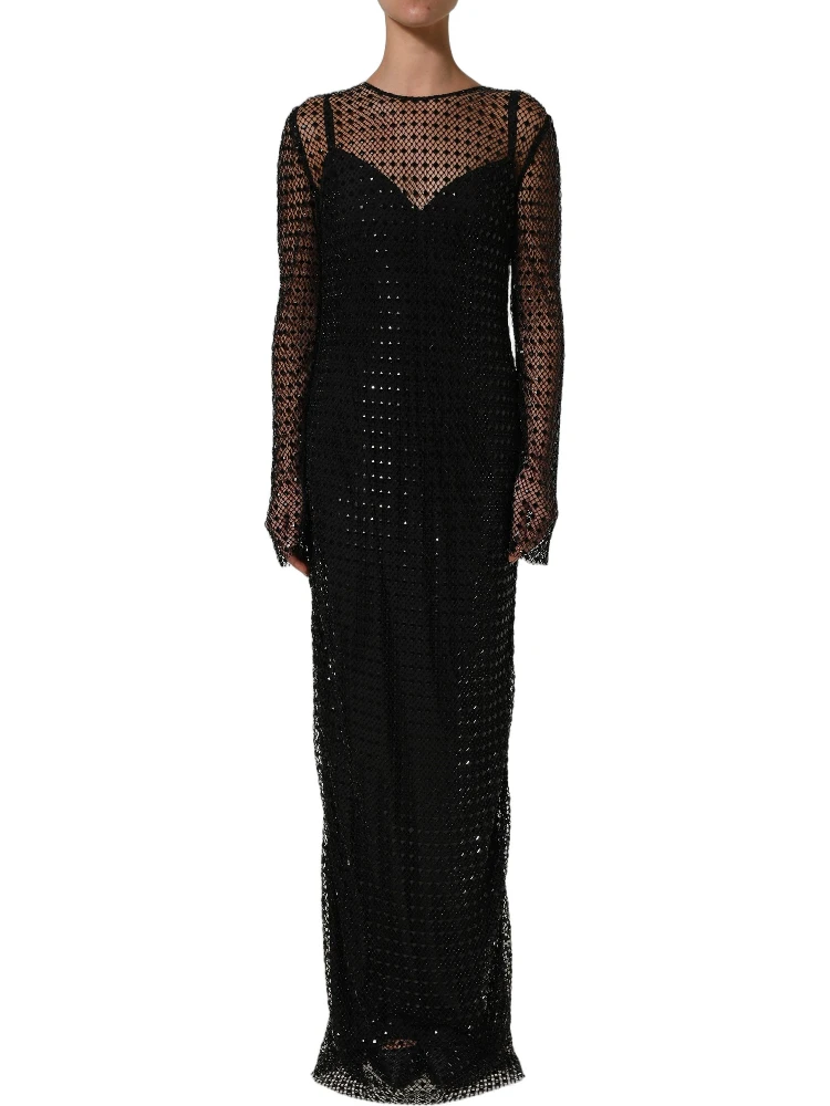 Black Rhinestones Embellished Gown Dress alternative